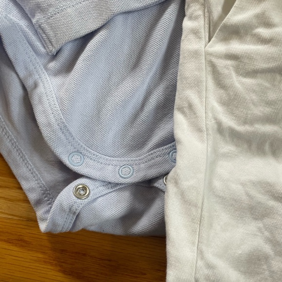 Jacadi Paris Boys set collared snap onesie & white suspender shorts 24 months - Picture 4 of 9